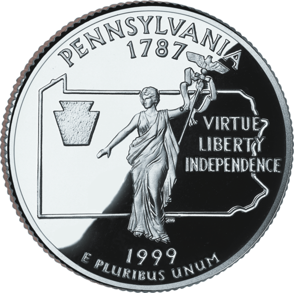USA: 25 Centów / 1999 r. - Pensylwania (nr 2)