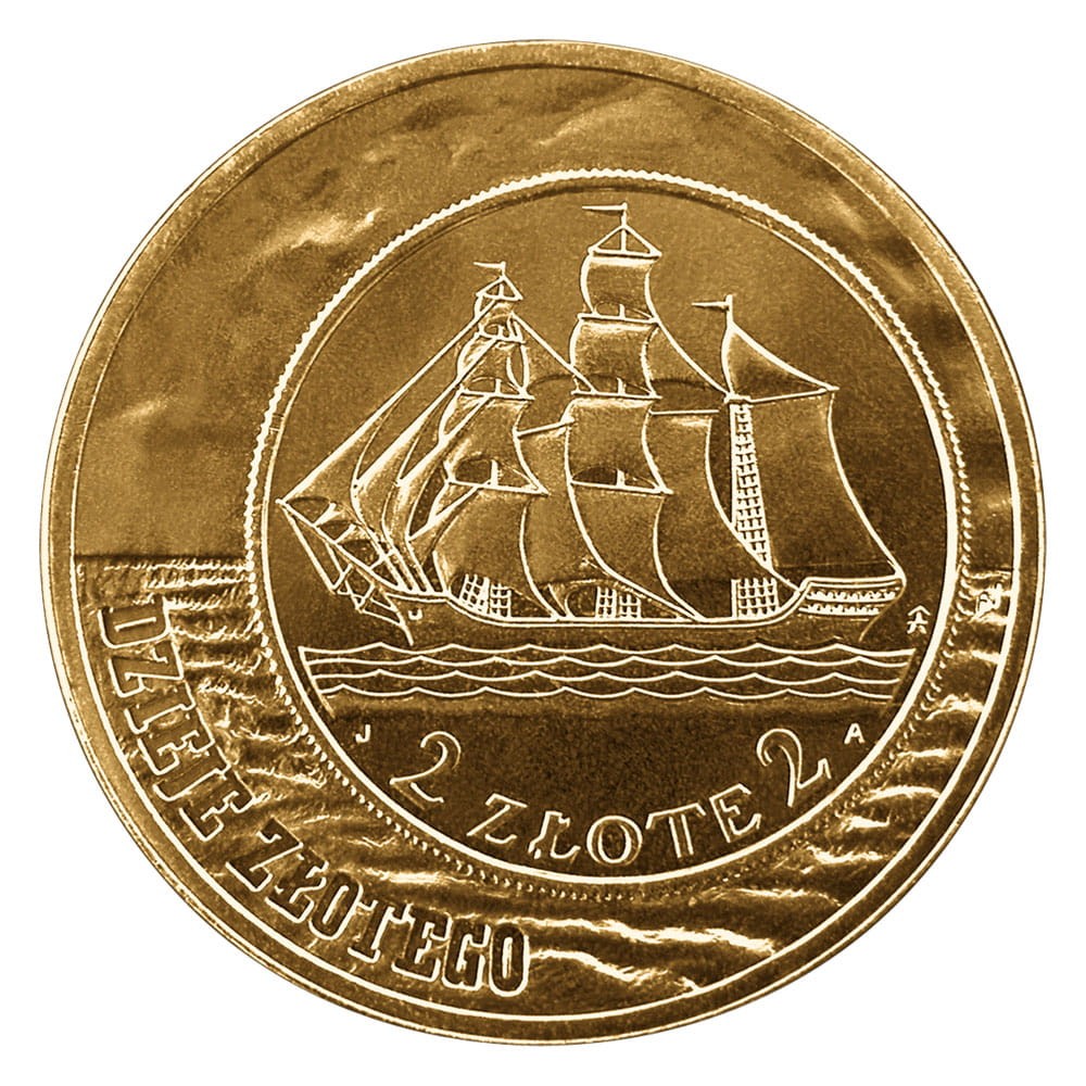 2 zł / 2005 r. - Dzieje złotego: 2 zł Żaglowiec z 1936 r.