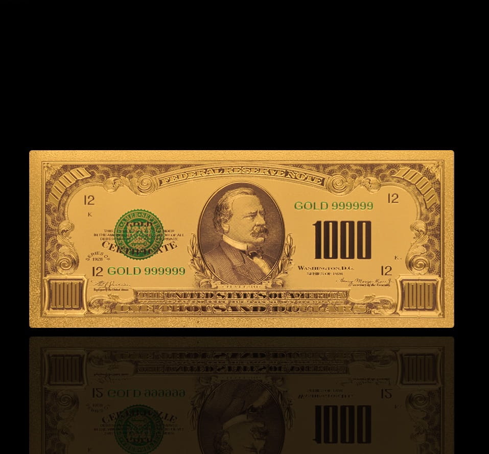 USA: Banknot złocony 1.000$ - TYSIĄC dolarów /1928