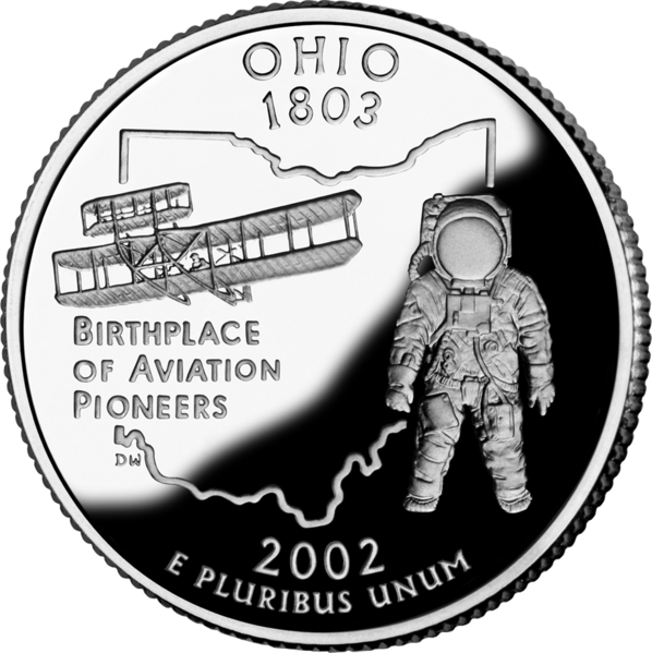 USA: 25 Centów / 2002 r. - Ohio (nr 17)