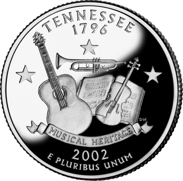 USA: 25 Centów / 2002 r. - Tennessee (nr 16)