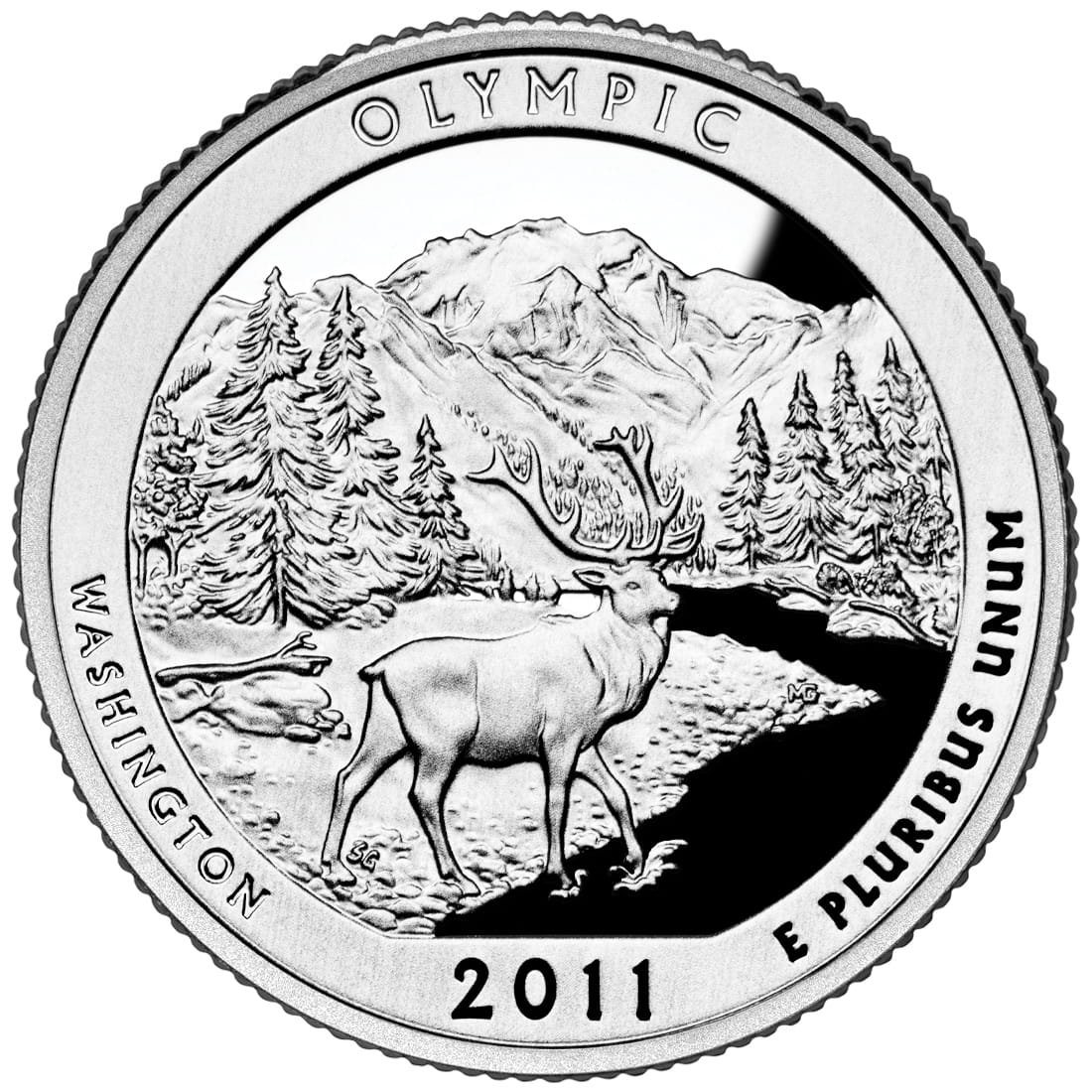 USA: 25 Centów / 2011 r. - Park Narodowy Olympic (nr 8)