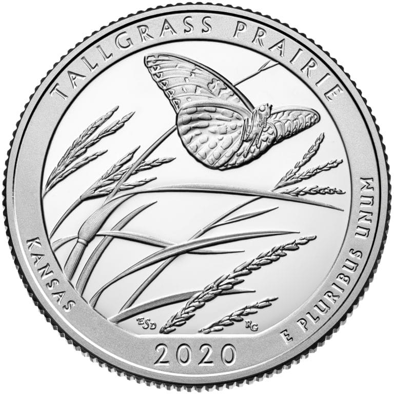 USA: 25 Centów / 2020 r. - Tallgrass Prairie National Preserve (nr 55)