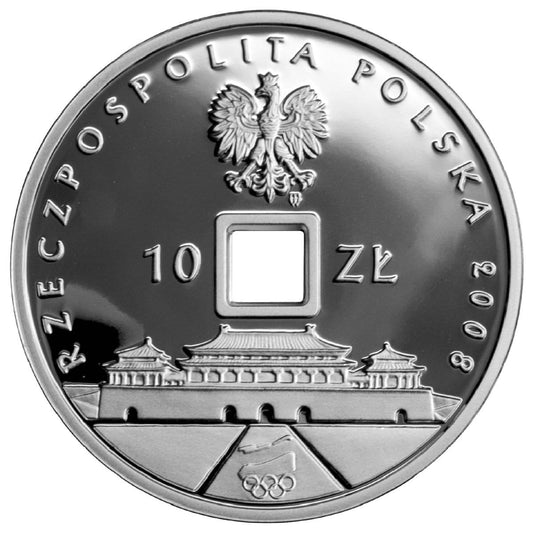 10 zł / 2008 r. -  Olimpiada – Pekin 2008 (z otworem)