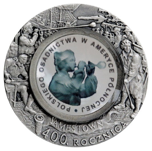 10 zł / 2008 r. -  400. rocznica polskiego osadnictwa w Ameryce Północnej