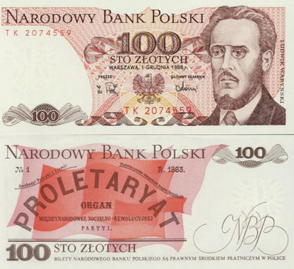 POLSKA  Banknot 100 zł / 1988 r. X X - seria TK (2)