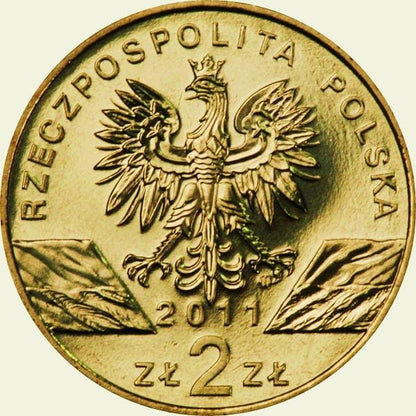 2 zł / 2011 r. - Zwierzęta Świata – Borsuk