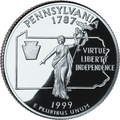 USA:  25 Centów / 1999 r. - Pensylwania (nr 2)