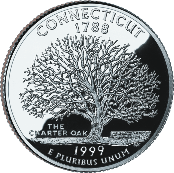 USA:  25 Centów / 1999 r. - Connecticut (nr 5)