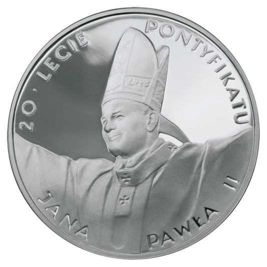 10 zł / 1998 r. -  20-lecie pontyfikatu Jana Pawła II