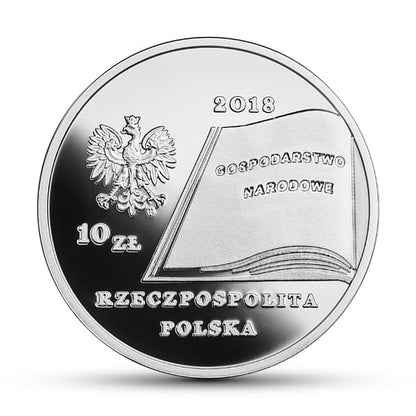 10 zł / 2018 r. - Wielcy polscy ekonomiści: Fryderyk Skarbek.