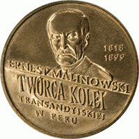 2 zł / 1999 r. -  100. rocznica śmierci Ernesta Malinowskiego