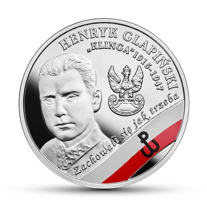 10 zł / 2017 r. -  Żołnierze Niezłomni - Henryk Glapiński ps. „Klinga”