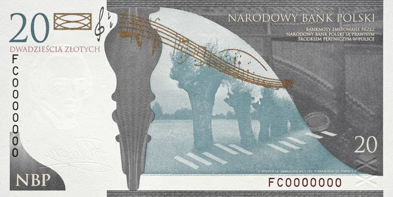 Banknot 20 zł / 2010 r. - Fryderyk Chopin