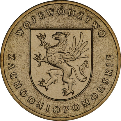 2 zł / 2005 r. - Herby Województw: Zachodniopomorskie