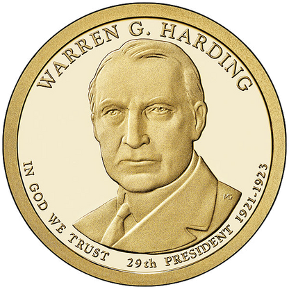 Prezydenci USA - 1$ / 2014 r. - 	Warren G. Harding (nr 29)