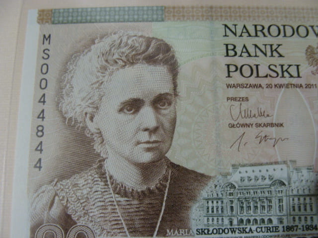 Ciekawy nr serii   20 zł / 2011 r. - Maria Skłodowska - Curie  - MS 0044844