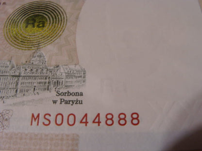 Ciekawy nr serii   20 zł / 2011 r. - Maria Skłodowska - Curie  - MS 0044888