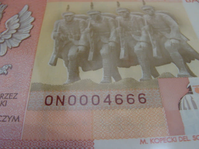 CIEKAWY nr serii  10 zł / 2008 r. - 90. rocznica Odzyskania Niepodległości  - ON 0004666