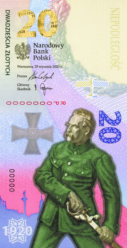 Banknot 20 zł / 2020 r. - Bitwa Warszawska 1920