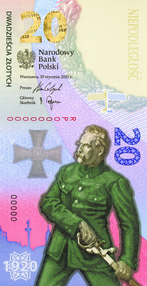 Banknot 20 zł / 2020 r. - Bitwa Warszawska 1920