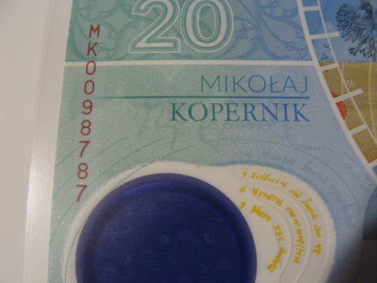 Ciekawy nr serii  20 zł / 2023 r. - Mikołaj Kopernik - 0098787