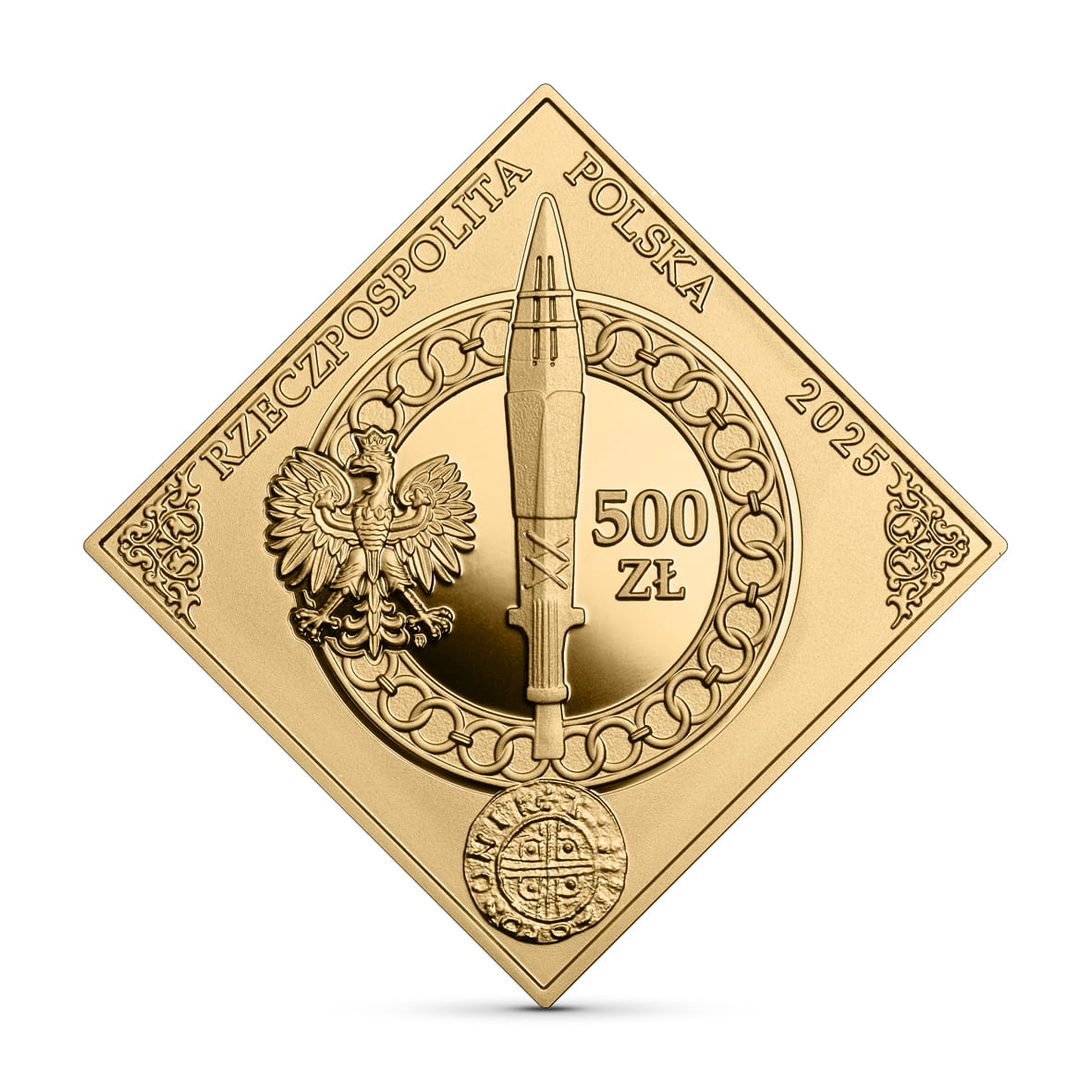 500 zł / 2025 r. Tysiąclecie koronacji Bolesława Chrobrego  - Au