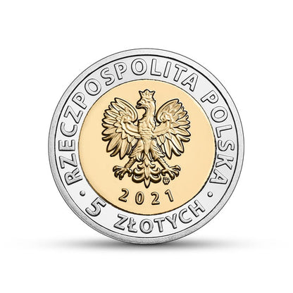 POLSKA 5 zł / 2021 r - Brama Żuraw w Gdańsku