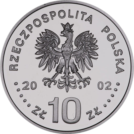 10 zł / 2002 r. - August II Mocny (popiersie)