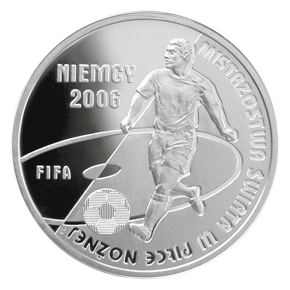 10 zł / 2006 r. - Mistrzostwa Świata w Piłce Nożnej: Niemcy 2006 (Ag)