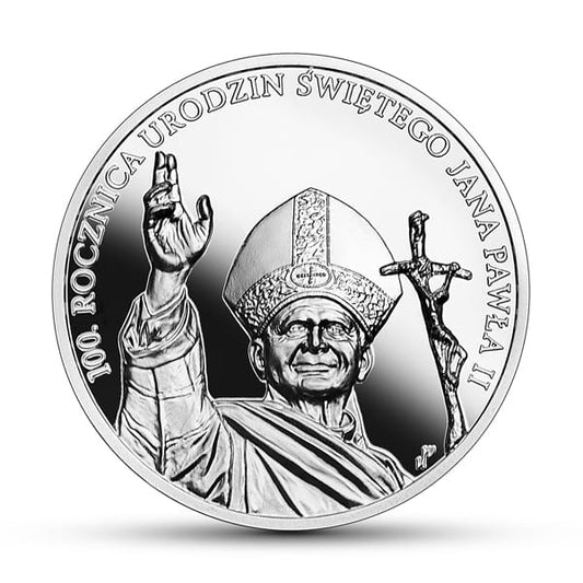 10 zł / 2020 r. -  100. rocznica urodzin Świętego Jana Pawła II (oz)