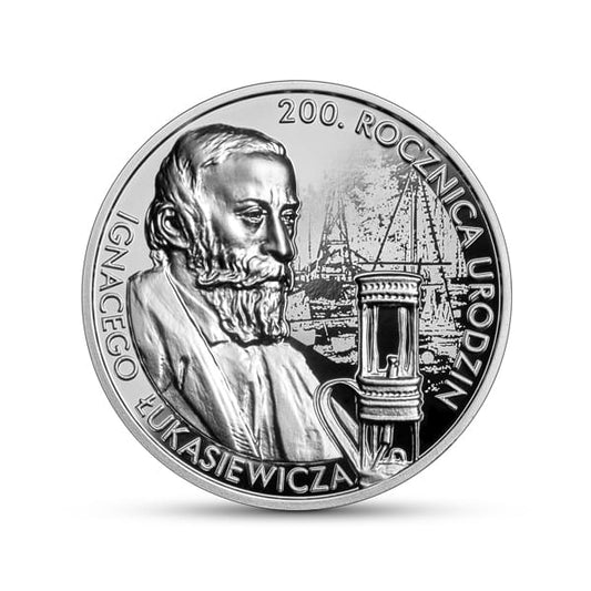 10 zł / 2022 r. - Ignacego Łukasiewicza - 200. rocznica urodzin