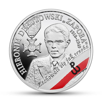 10 zł / 2018 r. -  Żołnierze Niezłomni - Hieronim Dekutowski, ps. „Zapora”