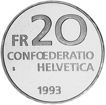 SZWAJCARIA 20 franków / 1993 -  Paracelsus