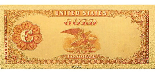 USA: Banknot złocony 100$ - STO dolarów /1882