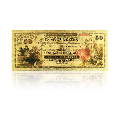 USA: Banknot złocony 50$ - PIĘĆDZIESIĄT dolarów /1875