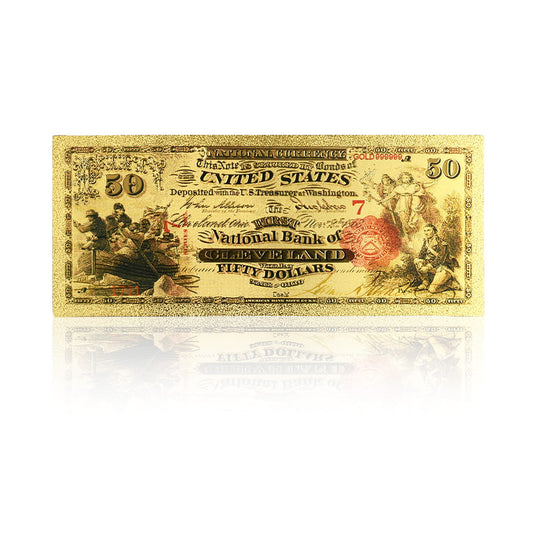 USA: Banknot złocony 50$ - PIĘĆDZIESIĄT dolarów /1875