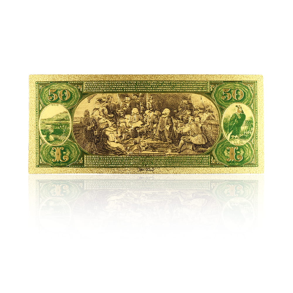 USA: Banknot złocony 50$ - PIĘĆDZIESIĄT dolarów /1875