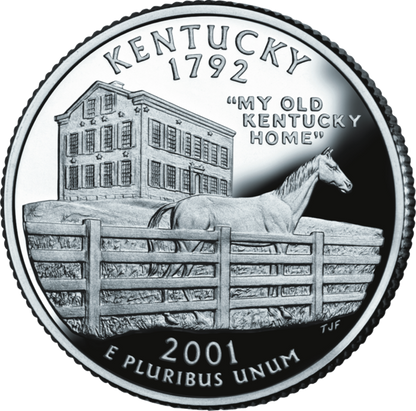 USA:  25 Centów / 2001 r. - Kentucky (nr 15)