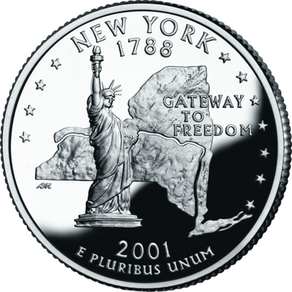 USA:  25 Centów / 2001 r. - Nowy Jork (nr 11)