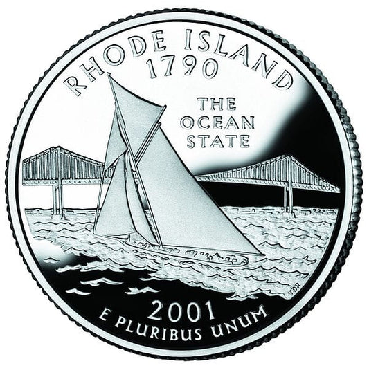 USA:  25 Centów / 2001 r. - Rhode Island (nr 13)
