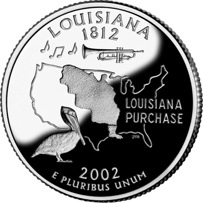 USA:  25 Centów / 2002 r. - Luizjana (nr 18)