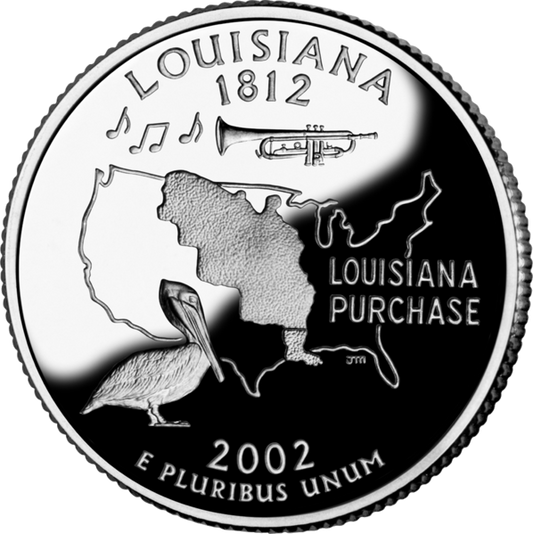 USA:  25 Centów / 2002 r. - Luizjana (nr 18)