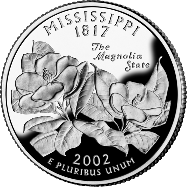 USA:  25 Centów / 2002 r. - Missisipi (nr 20)