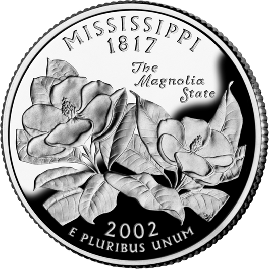 USA:  25 Centów / 2002 r. - Missisipi (nr 20)