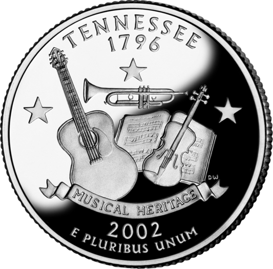 USA:  25 Centów / 2002 r. - Tennessee (nr 16)
