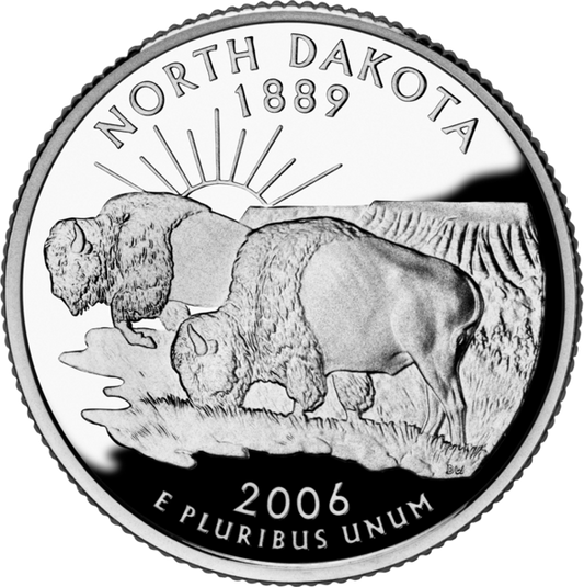 USA:  25 Centów / 2006 r. - Dakota Północna (nr 39)