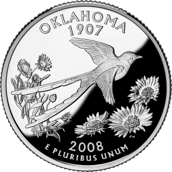 USA:  25 Centów / 2008 r. - Oklahoma (nr 46)