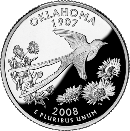USA:  25 Centów / 2008 r. - Oklahoma (nr 46)