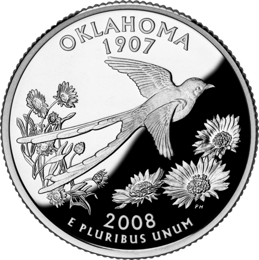 USA:  25 Centów / 2008 r. - Oklahoma (nr 46)